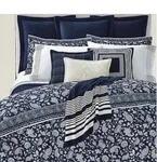 Ralph Lauren Queen Duvet Cover Navy Blue White Delphine Paisley Cotton **new**. Fixed Price $109.99.