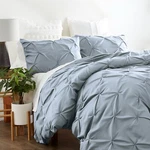 Textured Duvet Cover Set All Season Pinch Pleat - Pintuck Design With Shams. Fixed Price $73.99.