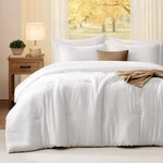 Quataly Queen Comforter Sets WHITE,3PCS Soft Lightweight Breathable Bedding C.... Fixed Price $40.70.