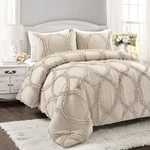 Lush Decor Avon Set 3 Piece King Neutral - Beige. Fixed Price $186.66.