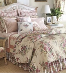 Chaps Ralph Lauren Queen Reversible Comforter Set Wainscott Floral Plaid. Fixed Price $250.00.