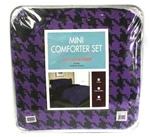 Divatex Home Fashions Mini Twin Purple Black Polyester Microfiber Comforter Set. Fixed Price $63.99.