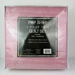 Pop Shop Two Piece Pink Light Grey Twin Sized Quilt Set - & Sham Brand New. Fixed Price $18.74.
