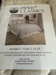 Piper Classics Market Place Blue King Pillow Sham Size 21X37 100% Cotton. Fixed Price $17.00.