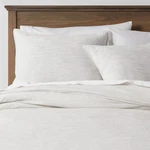 Threshold Cotton Linen Duvet Cover Set Space Dyed Year-round Fabric, Gray, King. Fixed Price $30.59.
