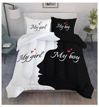 Queen Comforter And Two Pillowcases Girl Boy Romance Honeymoon Anniversary E1. Fixed Price $40.00.