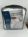 Hotel Grand White Goose Down Comforter King 108" X 98". Fixed Price $107.99.