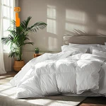 Serta Goose Feather Down Fiber Cotton Comforter Size Full/queen, White. Fixed Price $201.98.