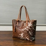 Western Cowhide Leather Tote Real Hair On Purse Handbag For Women. Fixed Price $128.24.