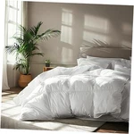Goose Feather Down Fiber Cotton Comforter Size - 100% Queen Light Warmth. Fixed Price $121.04.