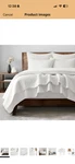 Evergrace Queen Quilt Set 100% Cotton Cross Stitch 3 Piece White Lightweight. Fixed Price $62.99.