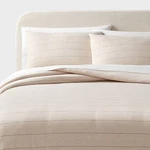 King Jersey Comforter And Sham Set Oatmeal Charcoal Striped - Threshold: Cotton. Fixed Price $43.99.