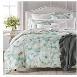 Sky Green Inky Floral 300 Thread Count Comforter Cover Set, Full/queen & Shams. Fixed Price $30.00.