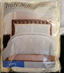 Truly Soft Everyday Pleated 3 Pc King Duvet Cover Set White New Cozy. Fixed Price $28.96.