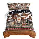 Hosima Bedding Longhorn Skull Comforter 3 Pieceswestern Highland. Fixed Price $89.76.