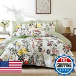 Wongs Bedding Sage Green Comforter Set FULL,7 Pieces Floral. Fixed Price $76.66.