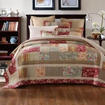 Tache Cotton Patchwork Tea Party Vintage Farmhouse Floral Bedding 3PC Quilt Set. Fixed Price $129.95.
