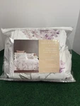 Melange Home 3-PIECE Hydrangea Cotton Duvet Set-king-pink/white. Fixed Price $90.00.
