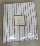 Restoration Hardware Queen Duvet Cover Hampton Stripe Blue White Italy 90X92. Fixed Price $129.99.