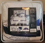 New Chic Home Design Beckham 7 Piece Navy Blue & White Twin Comforter Set. Fixed Price $45.00.