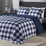 Downluxe Lightweight Plaid Comforter Set (queen) With 2 Pillow Shams 3-PIECE. Fixed Price $76.99.