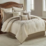 Riverbrook Home 100% Polyester Comforter Set, King, Hillcrest - Ivory/gold Pc. Fixed Price $103.20.