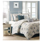 Madison Park Bayside King 7 Piece Comforter Set Blue Olliix MP10-505. Fixed Price $220.00.