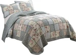 Chezmoi Collection Abbi 3-PIECE Shabby Chic Bedding King Quilt Set Pre-washed.... Fixed Price $76.00.
