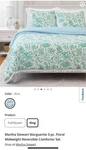 Martha Stewart 3 Pc Floral Reversible Comforter Set -king. Fixed Price $95.99.