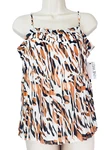 Nwt White Tiger Animal Print Tank Top Rayon Orange Summer Shirt Cami Blouse. Fixed Price $18.00.