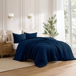 Kathy Ireland Waffle Down Alternative Comforter Set, King 3 Piece - Navy. Fixed Price $81.66.