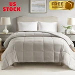 King Comforter, Down Alternative, All-season, Stone. Fixed Price $38.97.