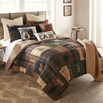 Donna Sharp Brown Bear Cabin Comforter Set Rustic Lodge Green Tan & Pillow. Fixed Price $91.95.