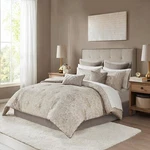 Madison Park Emilia Bed Bag 12 Piece Comforter Set Gold Metallic Sz-queen.. Fixed Price $149.99.