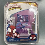4PC Toddler Disney Gwen Ghost-spider Bed Set With QUILT,1 Pillowcase, 2 Sheets. Fixed Price $25.00.