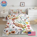 Erosebridal Kawaii Sloth Comforter Mushroom Floral Twin Bedding Sets. Fixed Price $98.81.