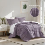 Regency Heights Queen Comforter Set, Boho 3-PIECE Pintuck Stitching Bedding. Fixed Price $99.99.