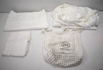 Treadmill 4 Piece 100% Cotton Queen Size Sheet Set Jacquard Celine Hotel White. Fixed Price $79.99.