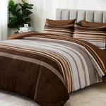 Dobuyly Brown King Size Comforter Set 7 Pieces Boho Striped Bed Bag Soft. Fixed Price $63.79.