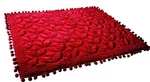 Deep Red Velvet Comforter Luxury Quilt, Fuchsia Queen Teal Bedspread. Fixed Price $134.81.