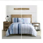 Vcny 8 Piece Striped Soft Washed Comforter Set Dec Pillow Bonus Sheet Navy. Fixed Price $45.99.