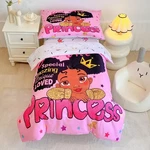 4 Piece Bedding Girls,black Comforter Set,black Princess Com.... Fixed Price $48.87.