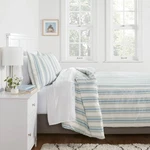 Room Essentials Cotton Blend Sateen Duvet Cover & Shams Set Striped, King #8933. Fixed Price $27.96.