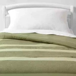 Pillowfort Waffle Striped Kids' Comforter Cotton Quilted Bedding Oeko-tex Green. Fixed Price $25.99.