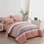 Kakijumn Piece Bed Bag Stripe Comforter TWIN(5 Set), Blush Pink. Fixed Price $90.66.