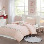 Mi Zone Kids Tessa Tassel Comforter Set With Heart Shaped Throw Pillow. Fixed Price $108.89.