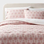 King Yarn Dye Ikat Comforter And Sham Set Ivory/mauve - Threshold. Fixed Price $21.99.