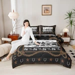 Manfei Cowboy Comforter Set Twin Size Horse Western Bedding 2PCS. Fixed Price $47.57.