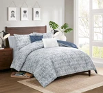 Brylanehome Freya 5-PIECE Printed Comforter Set Queen, Blue Paisley. Fixed Price $69.99.