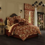 Montecito Red 4-PIECE Comforter Set By J Queen. Fixed Price $279.49.